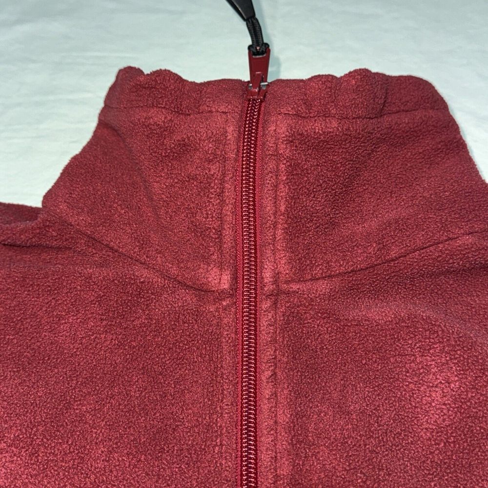 Columbia Sweater Fleece Jacket Men's M Red Full Zip Pockets Thermal Outdoor Hike - Picture 9 of 9